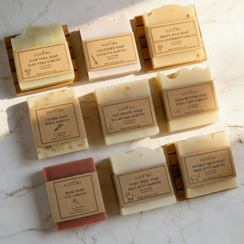 Natural Handmade Soap Bar, Custom Scent Options: Aloe Vera, Honey, Thyme and More