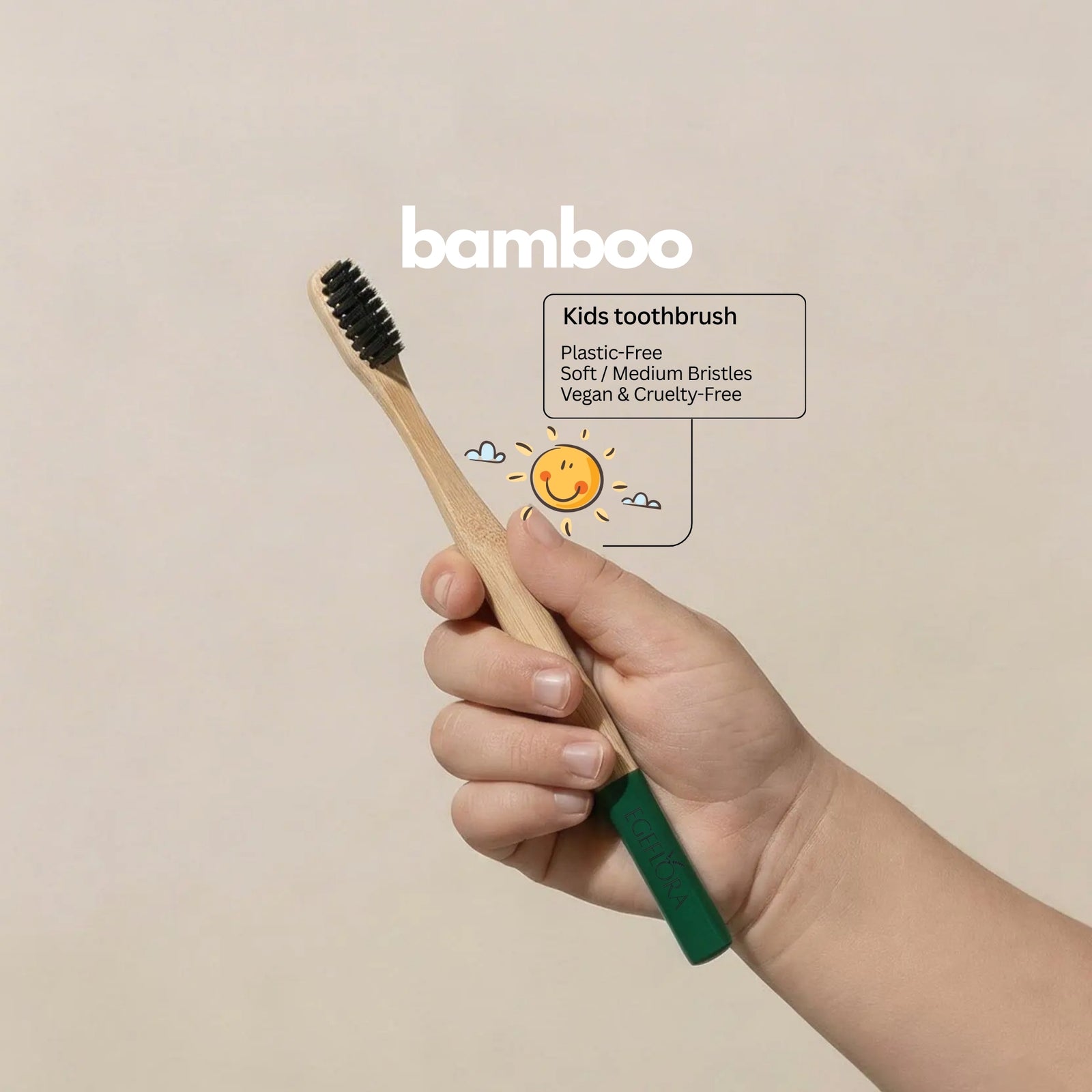 Bamboo Toothbrush Kids Green