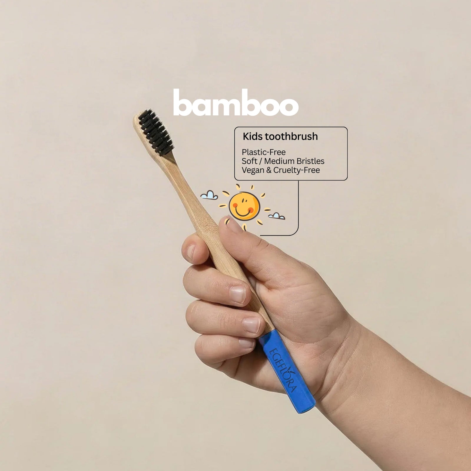 Bamboo Toothbrush Kids Blue