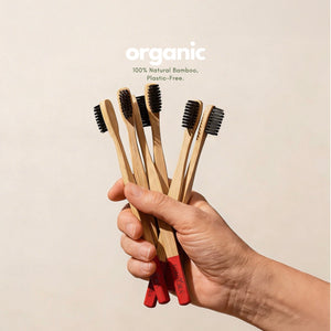 Bamboo Toothbrush Adult Red