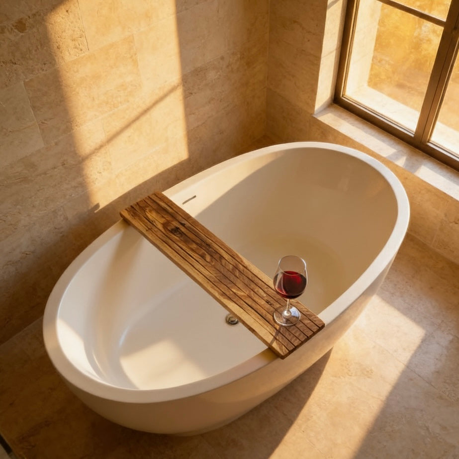 Olive Wood Bath Caddy Tray