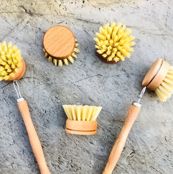 Wooden Dish Brush + 1 Spare Head