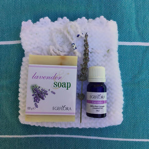 Organic handmade lavender soap essential lavender oil handmade washcloth